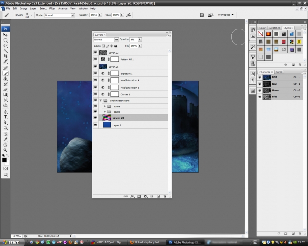 Creation of Underwater: Step 1